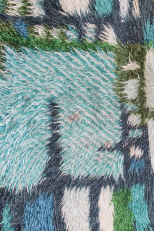 Vintage Handwoven Abstract Shag Rug