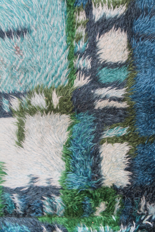Vintage Handwoven Abstract Shag Rug