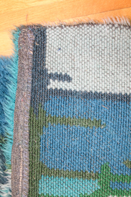Vintage Handwoven Abstract Shag Rug