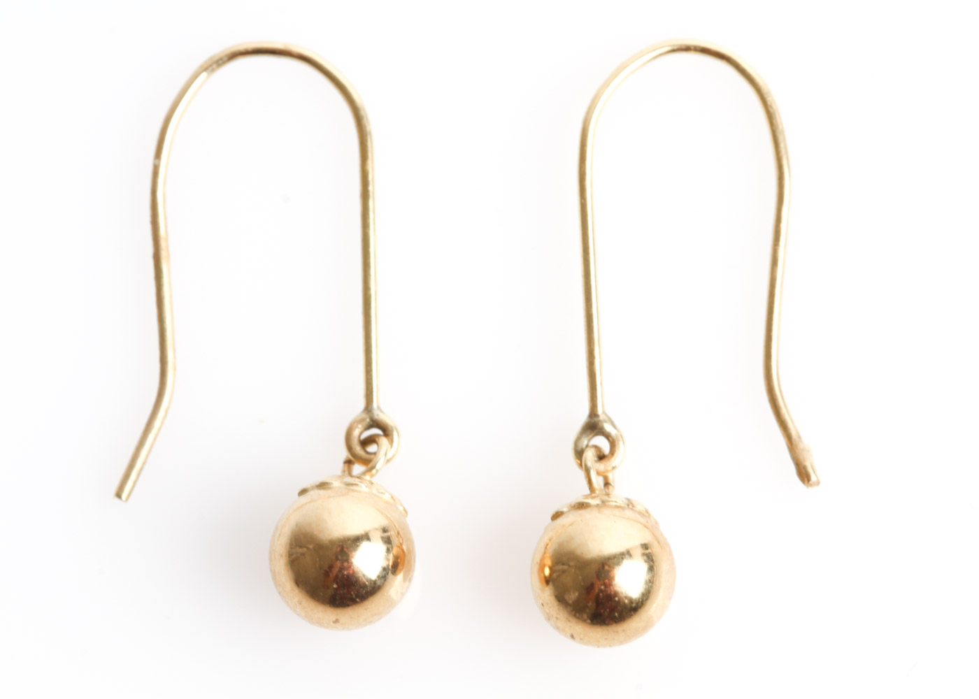 Two Pairs of 14K Yellow Gold Earrings