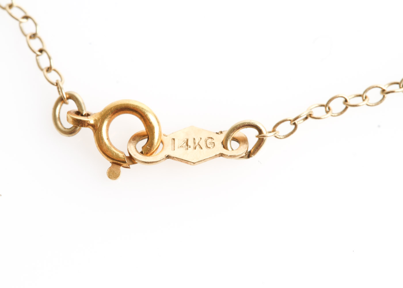 14K Yellow Gold and Tiger's Eye Butterfly Pendant Necklace