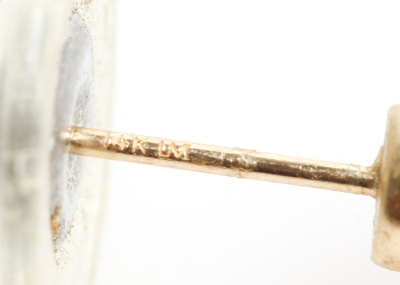 14K Yellow Gold and Amethyst Stud Earrings