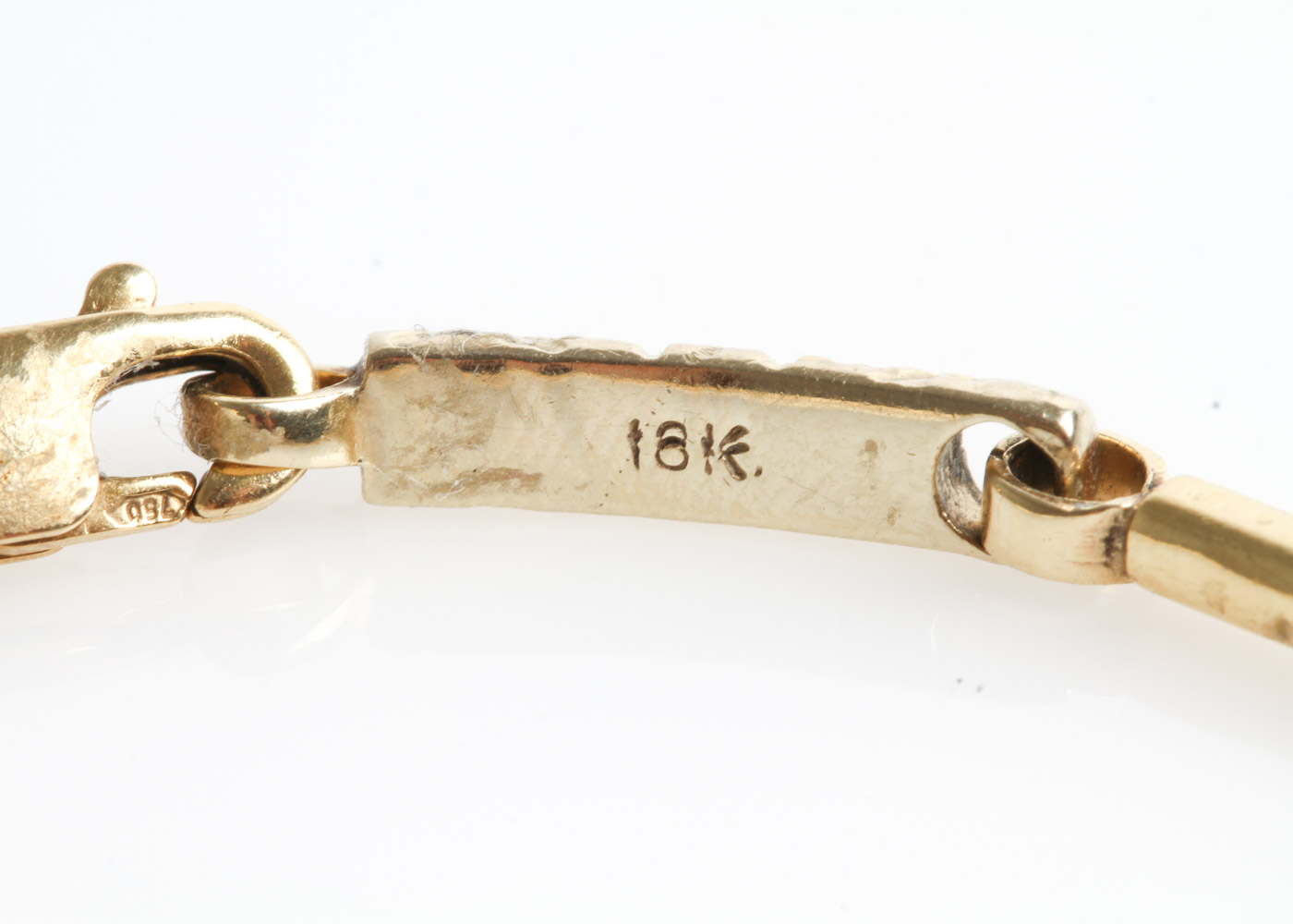 18K Yellow Gold Curved Link Bracelet