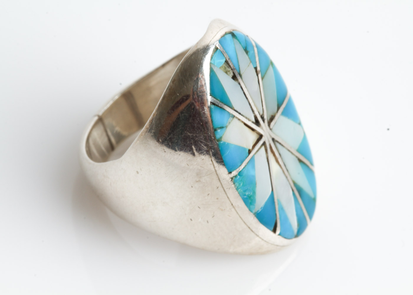 Southwest Inspired Sterling Silver and Inlaid Stone Rings