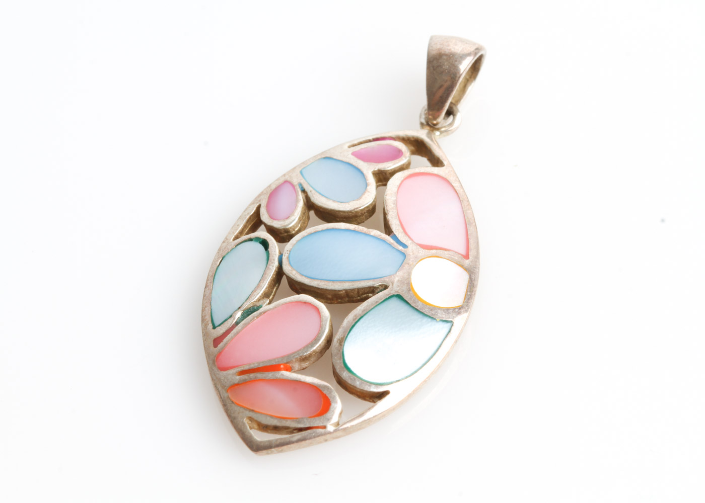 Sterling Silver, Dyed Mother of Pearl, and Enamel Jewelry