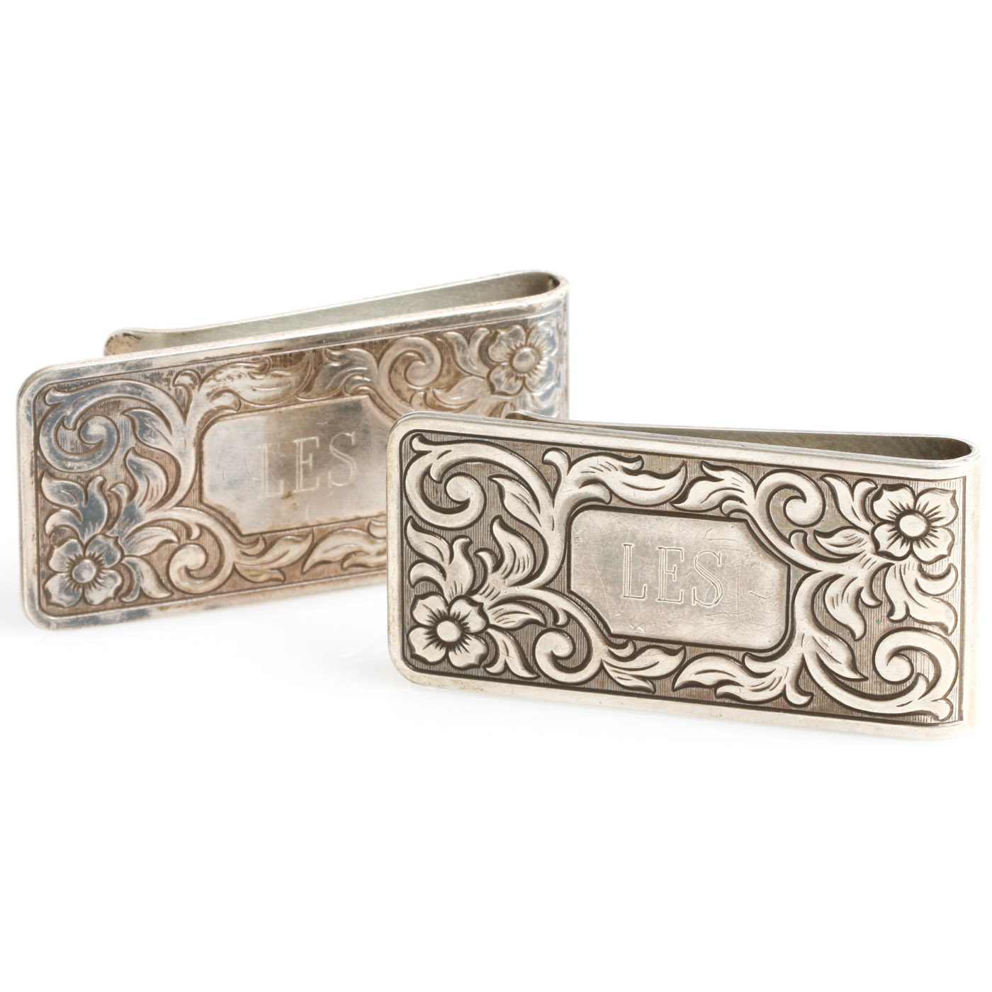 Pair of Sterling Silver Money Clips