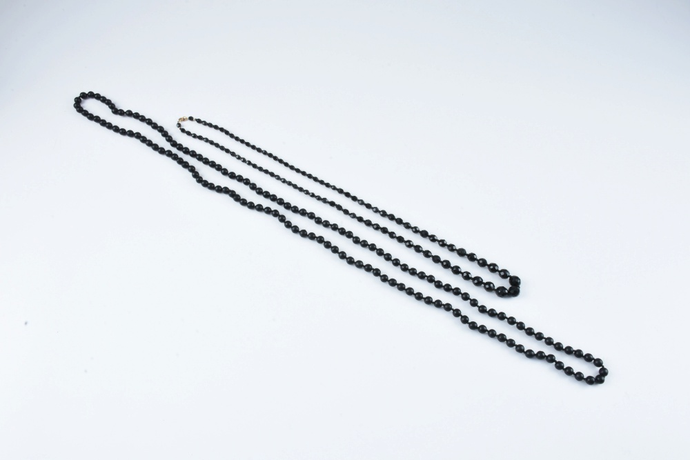 Seven Vintage Beaded Necklaces and Belt Buckle