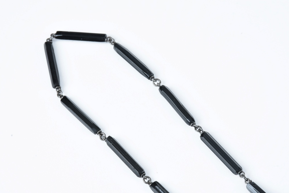 Seven Vintage Beaded Necklaces and Belt Buckle