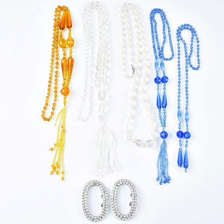 Five Vintage Beaded Necklaces