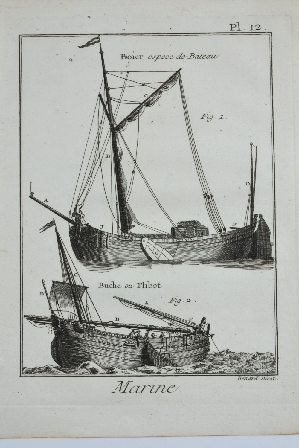Collection of Two Etchings with Marine Landscape Scenes