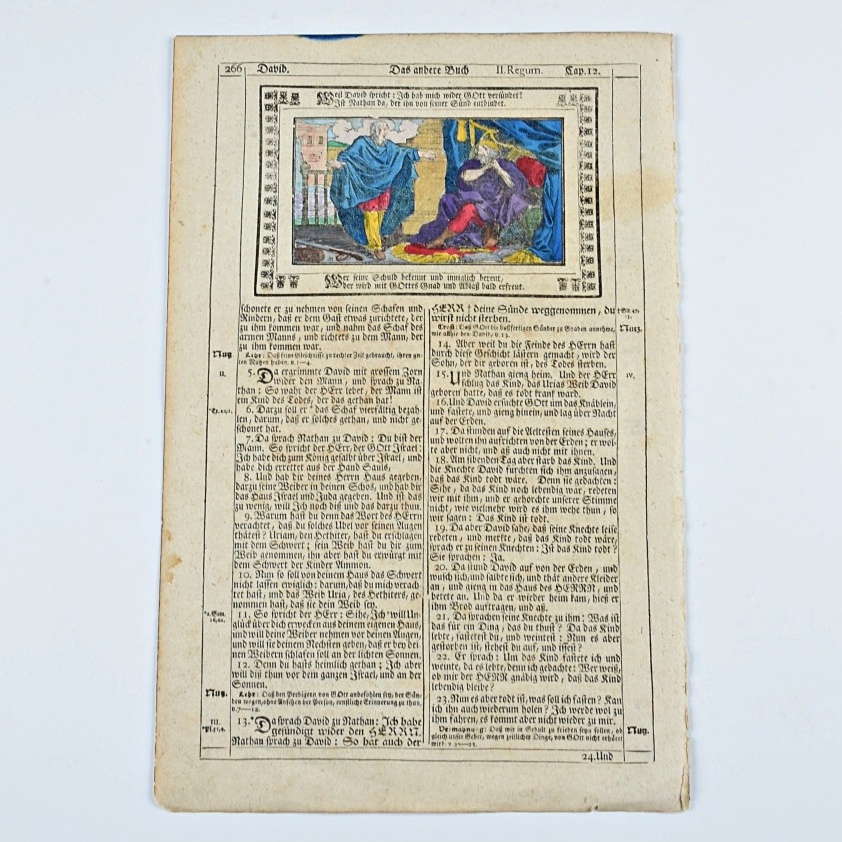 Antique German "Luther Bible" Folio with 2 Samuel 11-12