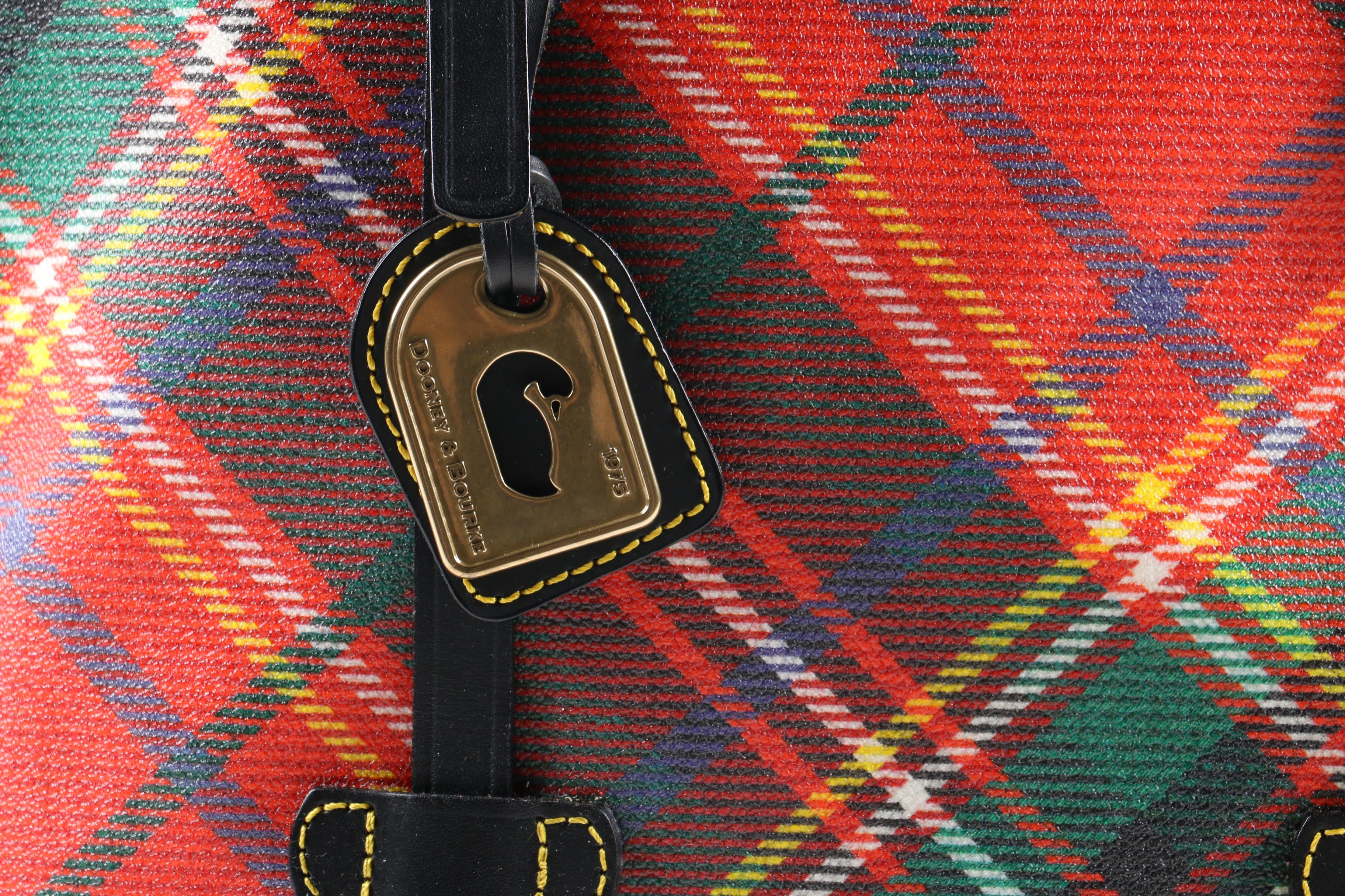 Dooney & Bourke Red Tartan Plaid Tote and Wristlet