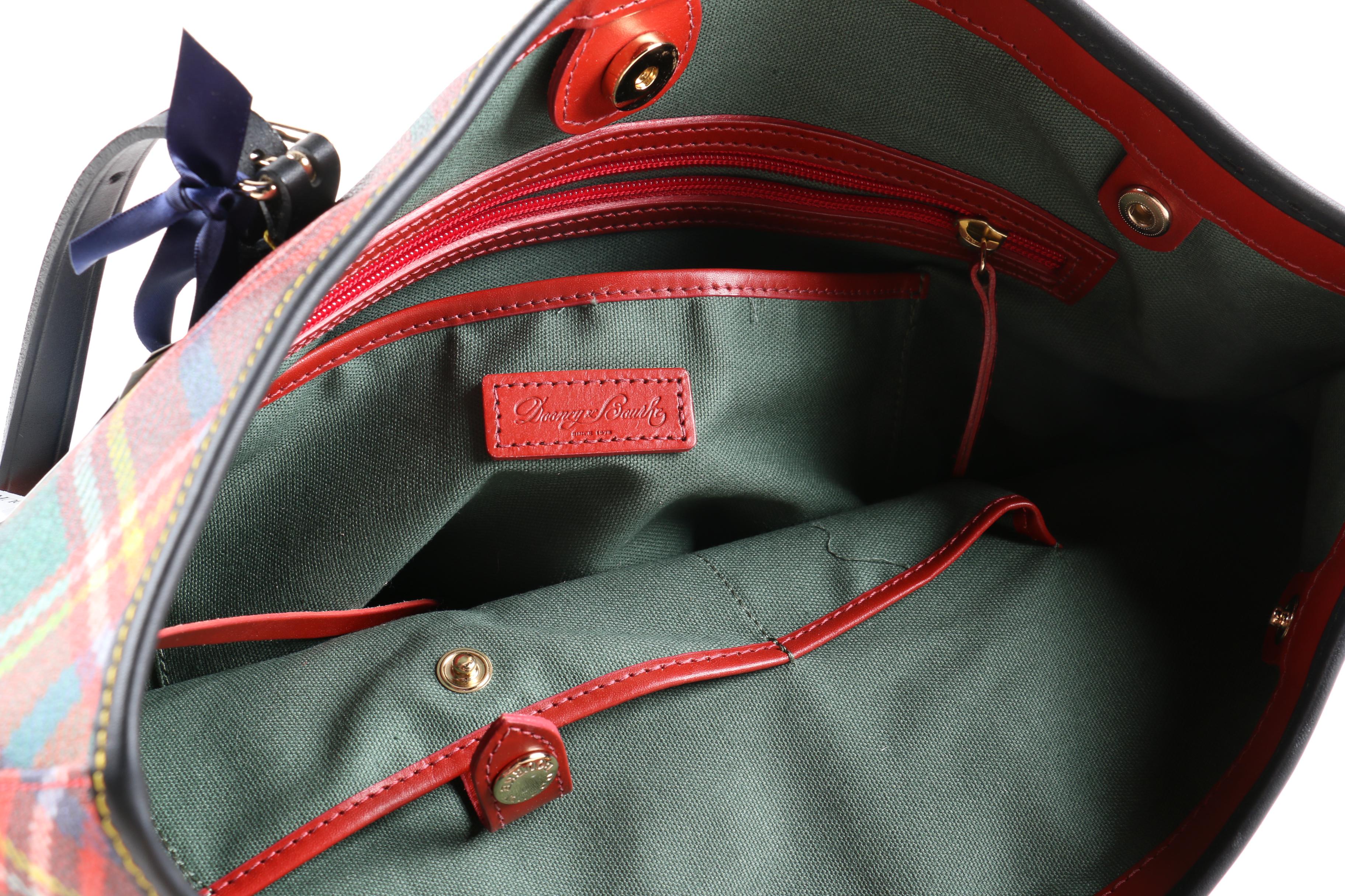 Dooney & Bourke Red Tartan Plaid Tote and Wristlet