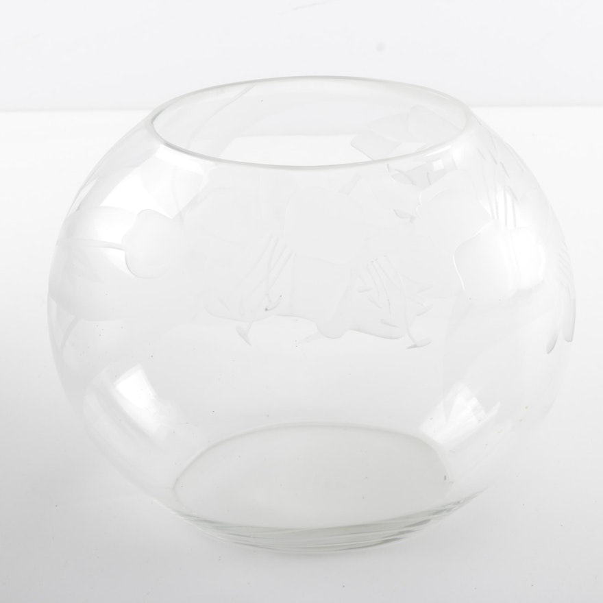 Fish Bowl With Frosted Glass Design