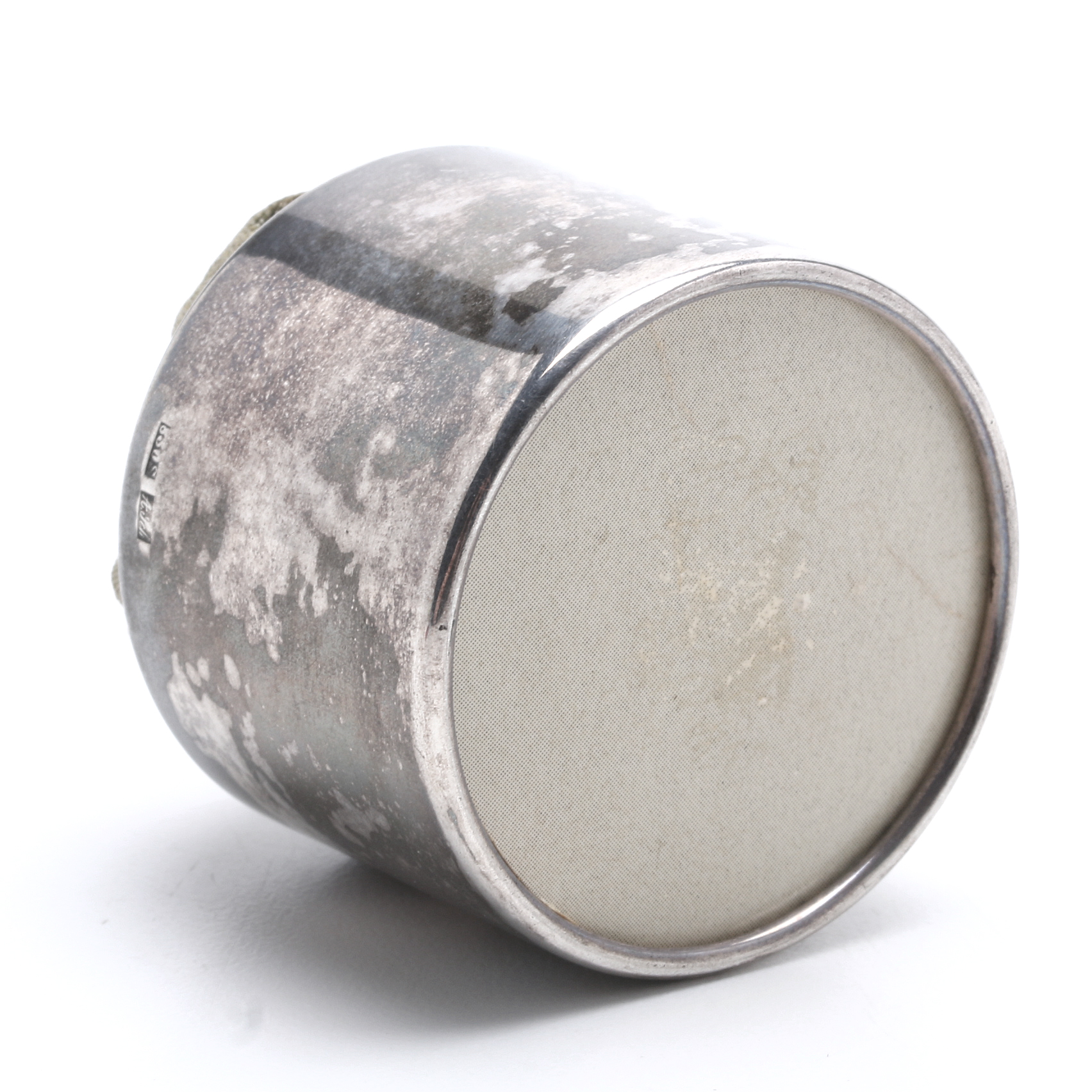 Vintage 900 Silver Albert Scharning Monogrammed Pin Cushion