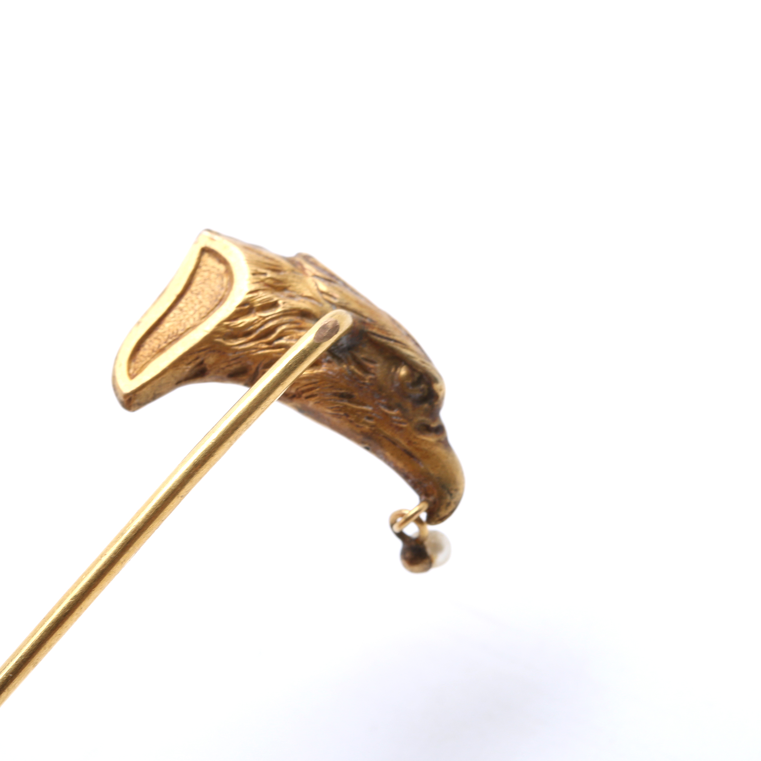 Three Antique Gold Filled Stick Pins Embellished with Seed Pearls