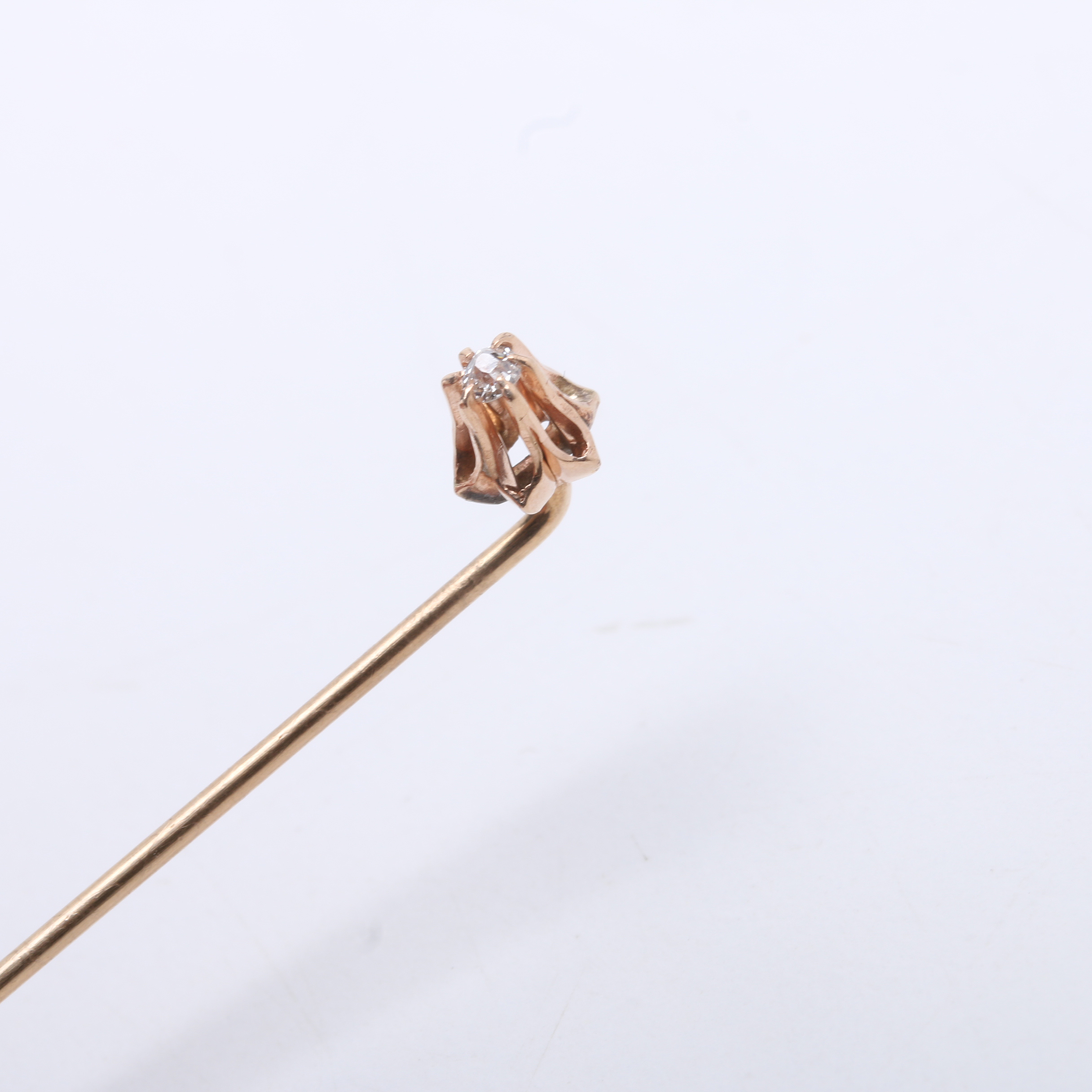 Collection of Five Antique 10K Yellow Gold Stick Pins