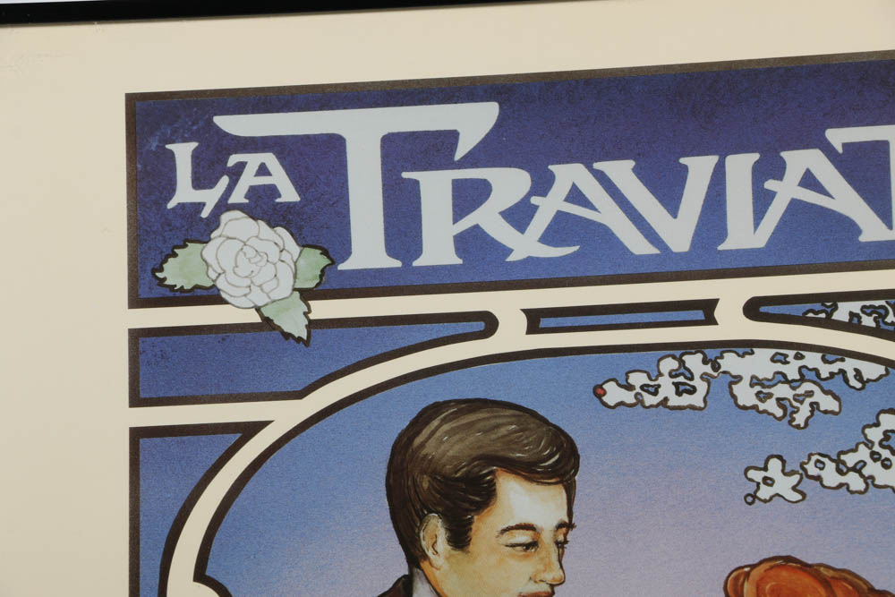 Offset Lithographs of Art Nouveau Style Opera Posters "The Magic Flute" and "La Traviata"