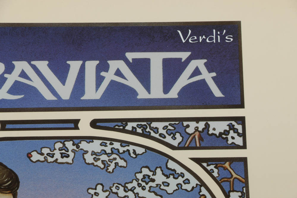 Offset Lithographs of Art Nouveau Style Opera Posters "The Magic Flute" and "La Traviata"