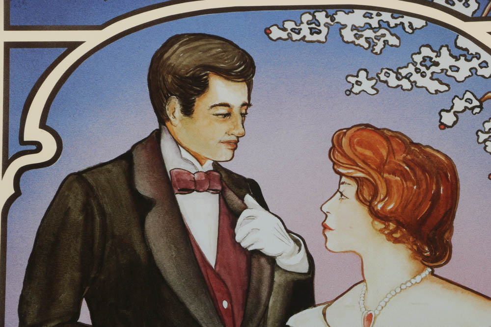 Offset Lithographs of Art Nouveau Style Opera Posters "The Magic Flute" and "La Traviata"