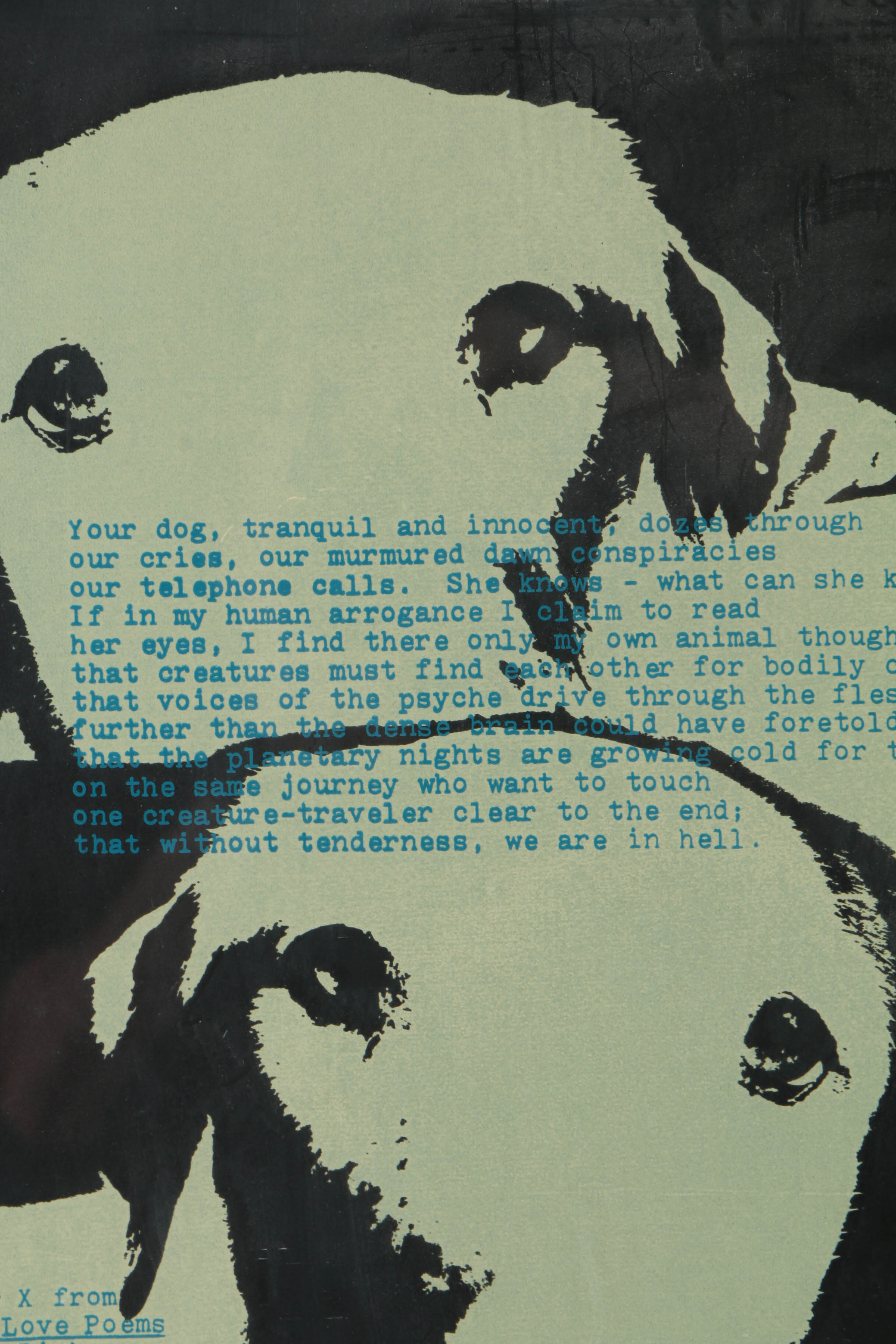 Martha Tabor Limited Edition Serigraph on Paper of Adrienne Rich's "Poem Number X"