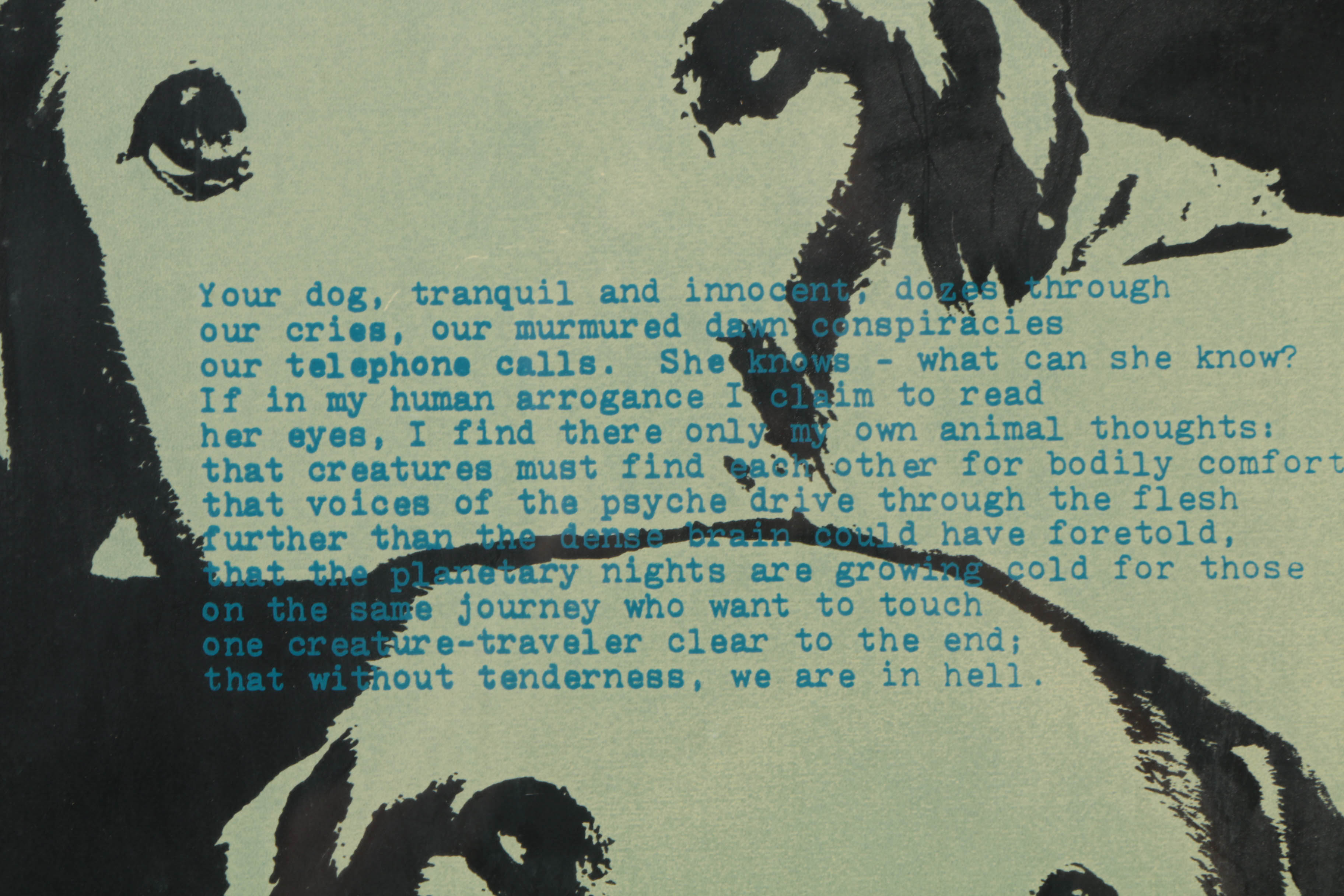 Martha Tabor Limited Edition Serigraph on Paper of Adrienne Rich's "Poem Number X"