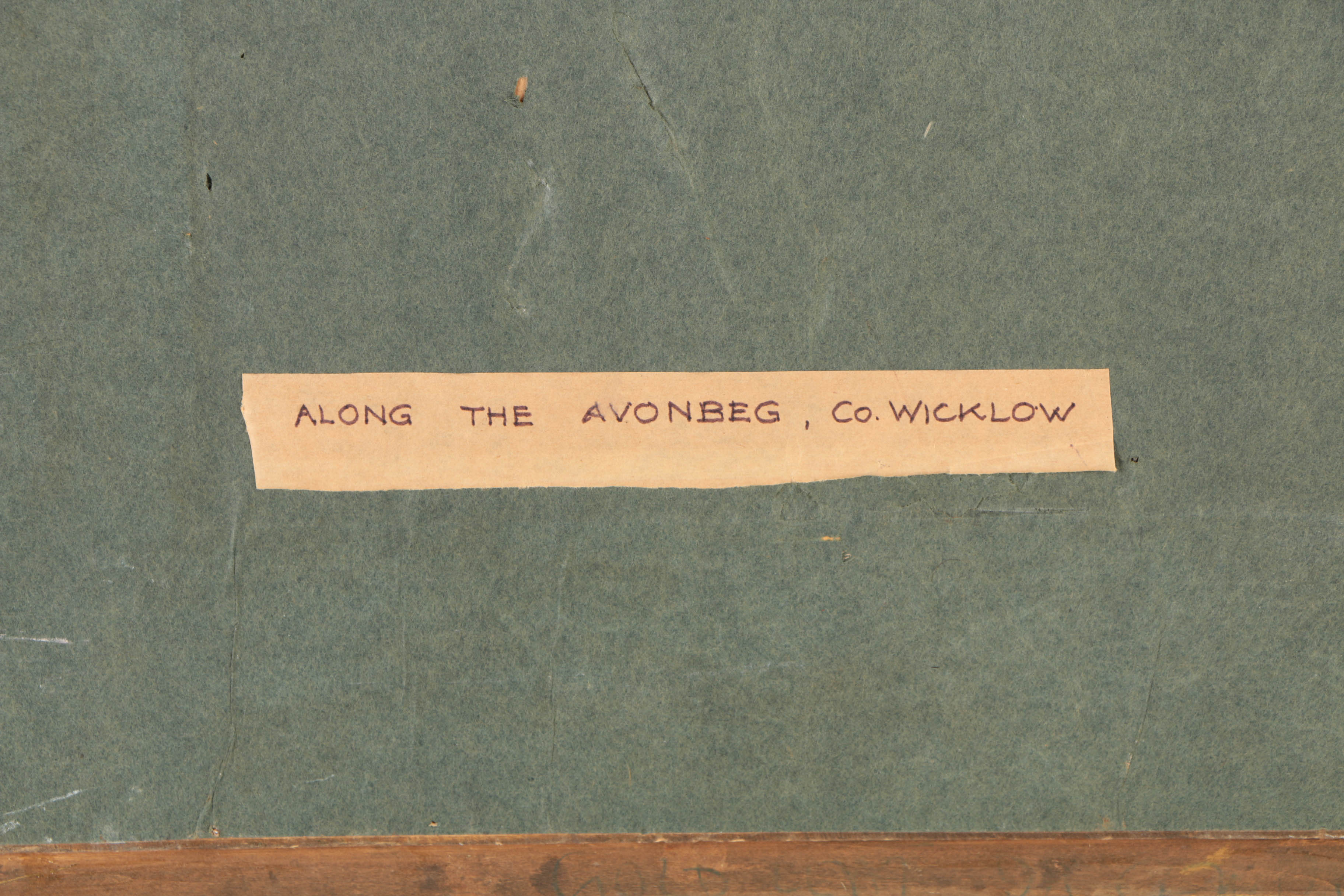 C.E. Kelly Watercolor and Pencil Illustration on Paper "Along the Avonbeg, Co. Wicklow"