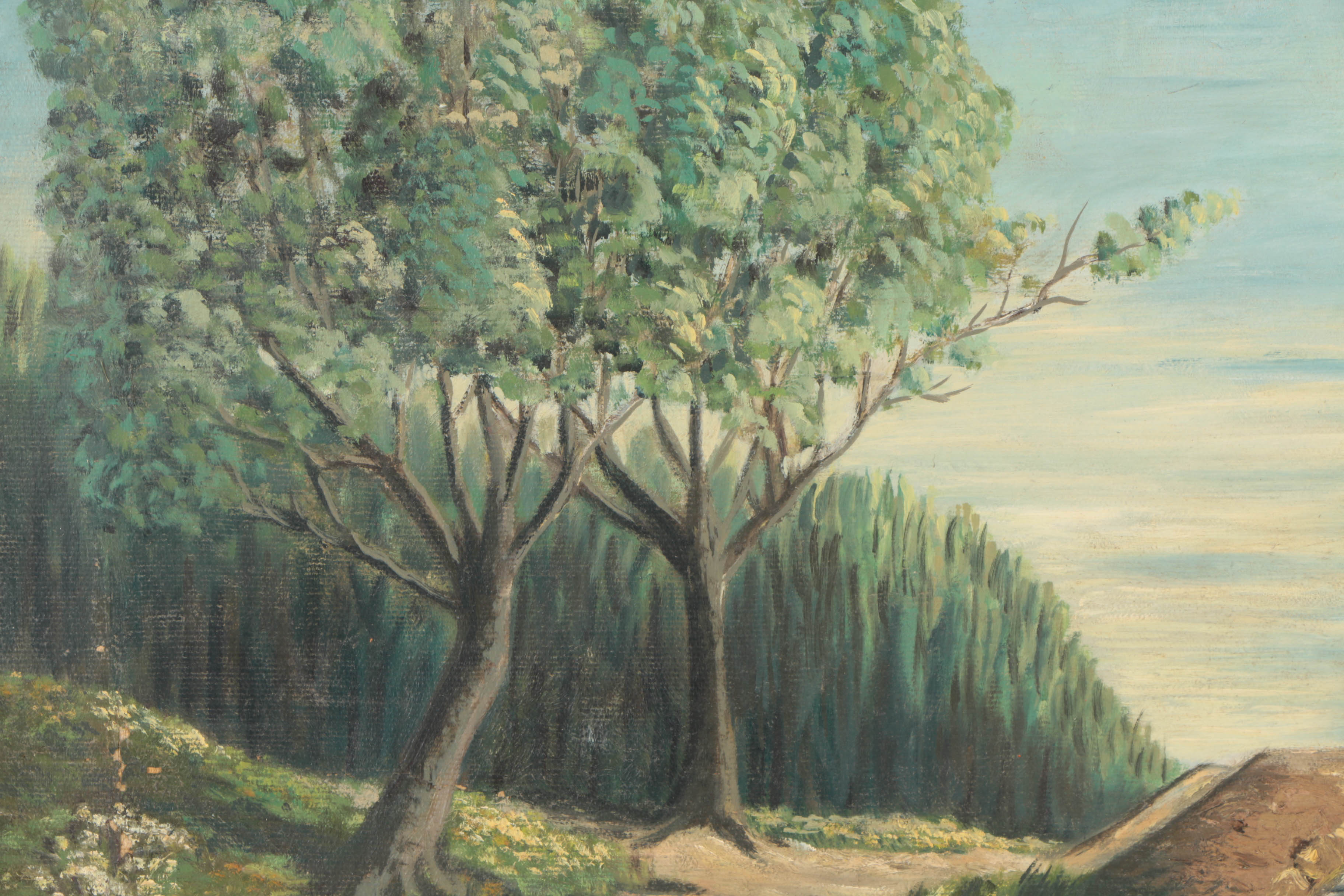 Julie A. Mulhearn Oil Painting on Canvas of Pastoral Landscape