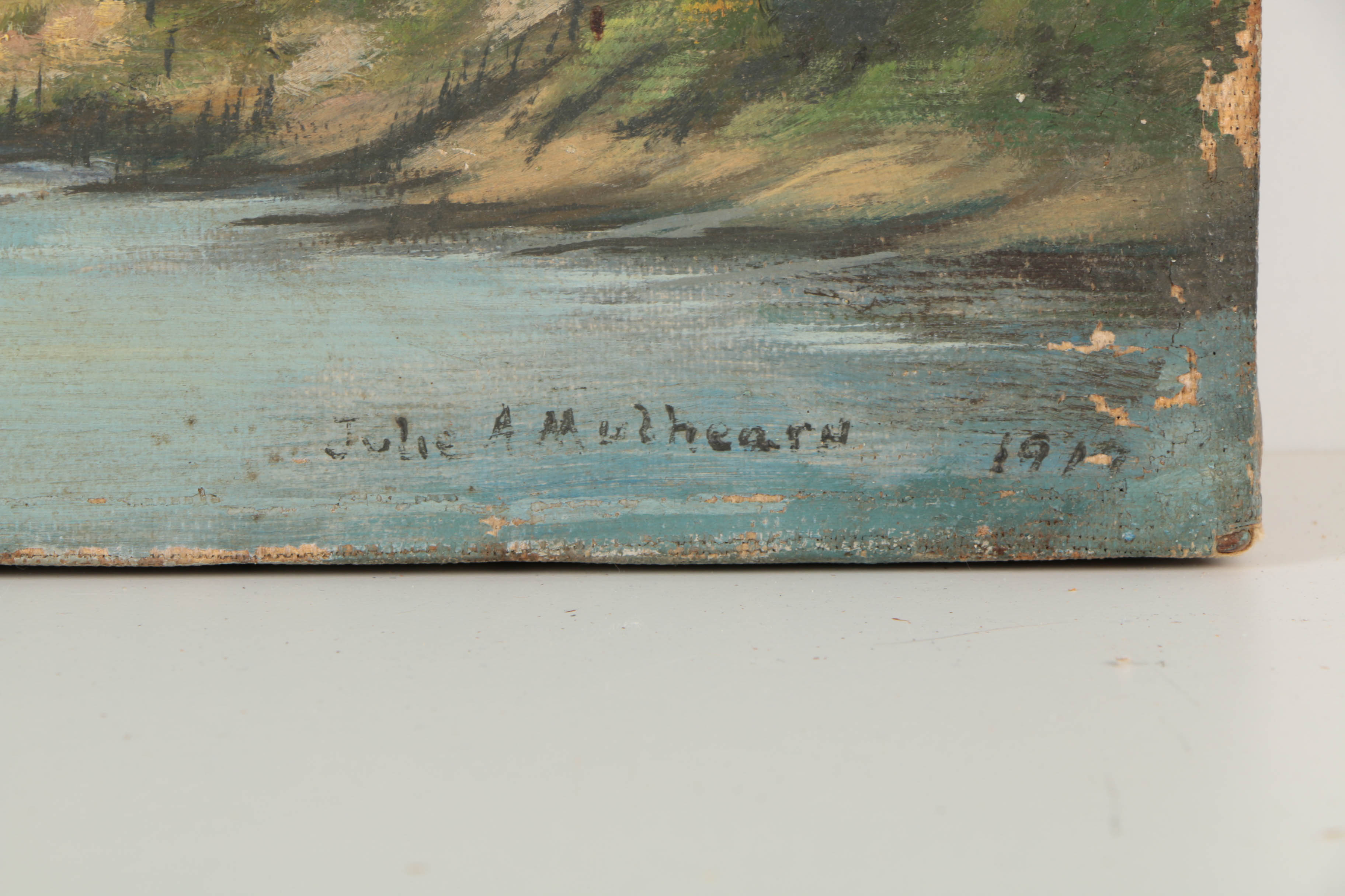 Julie A. Mulhearn Oil Painting on Canvas of Pastoral Landscape