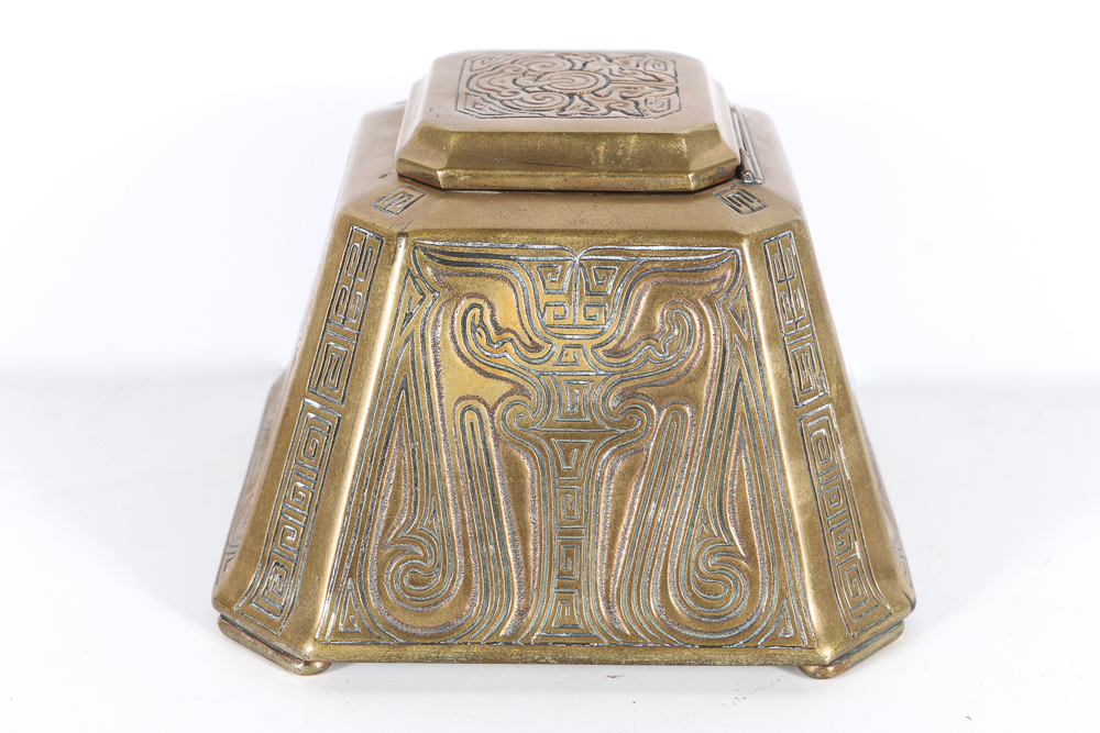 Circa 1910 Tiffany Studios "Chinese" Bronze Desk Set