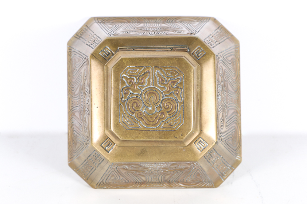 Circa 1910 Tiffany Studios "Chinese" Bronze Desk Set