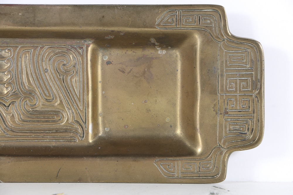 Circa 1910 Tiffany Studios "Chinese" Bronze Desk Set