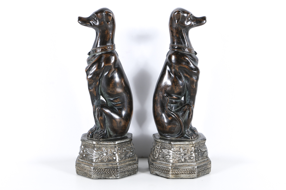 Pair of Sitting Dog Figurines