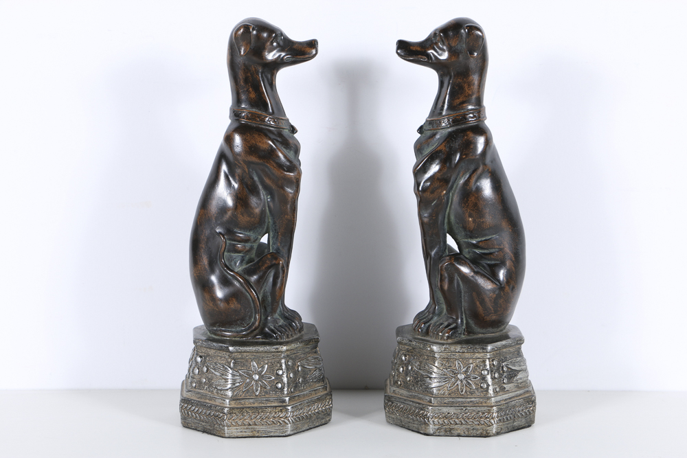 Pair of Sitting Dog Figurines