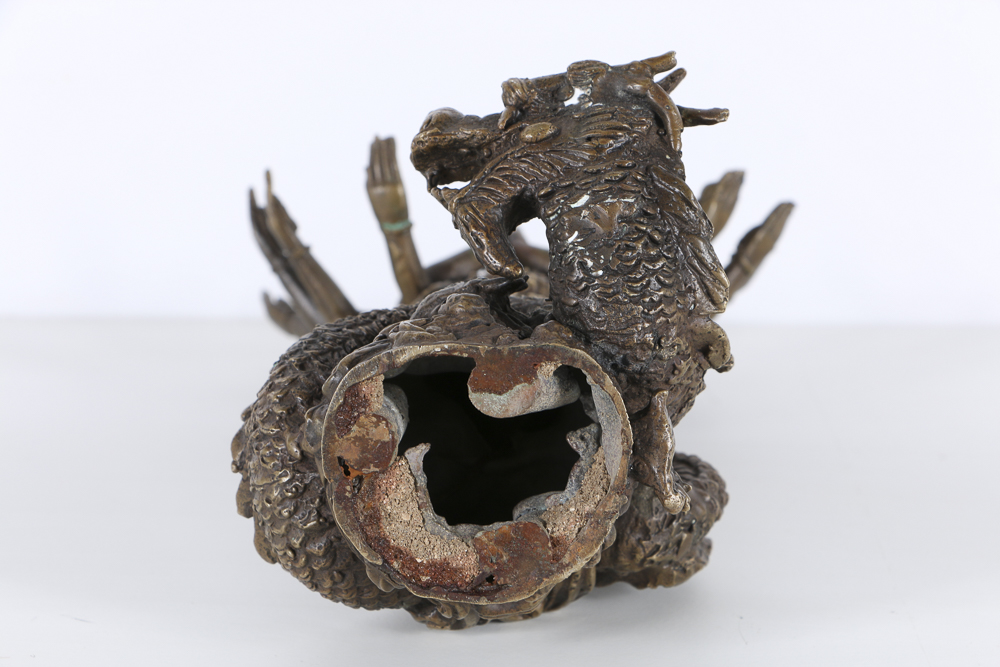 Brass Figure With a Dragon