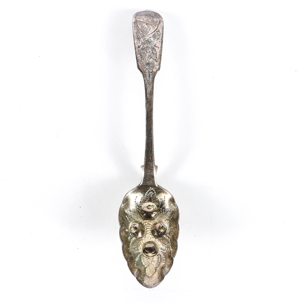 19th Century Sterling Silver Berry Spoons