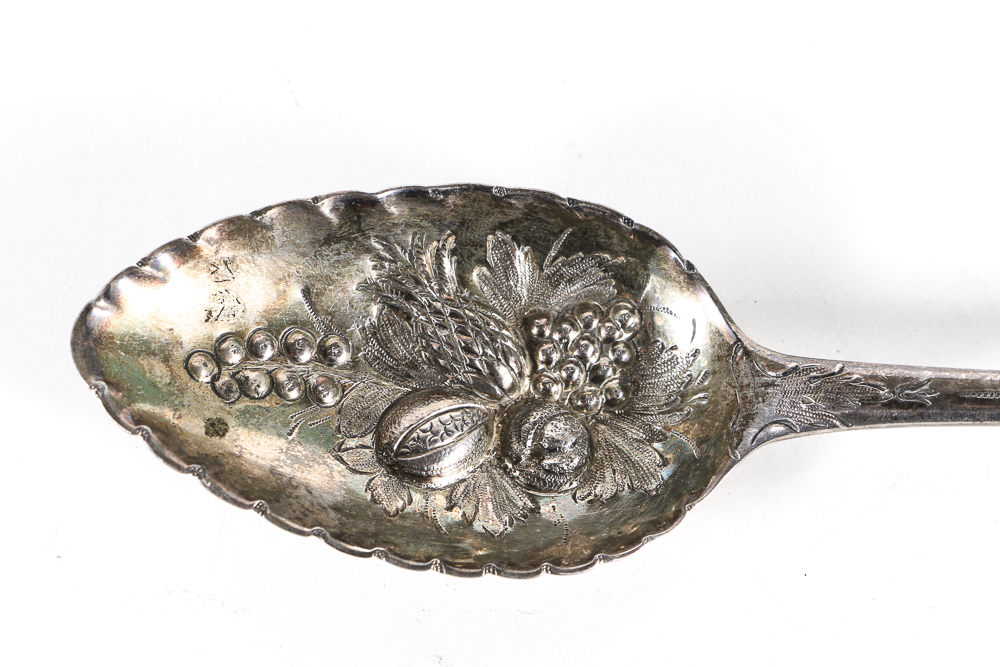 19th Century Sterling Silver Berry Spoons