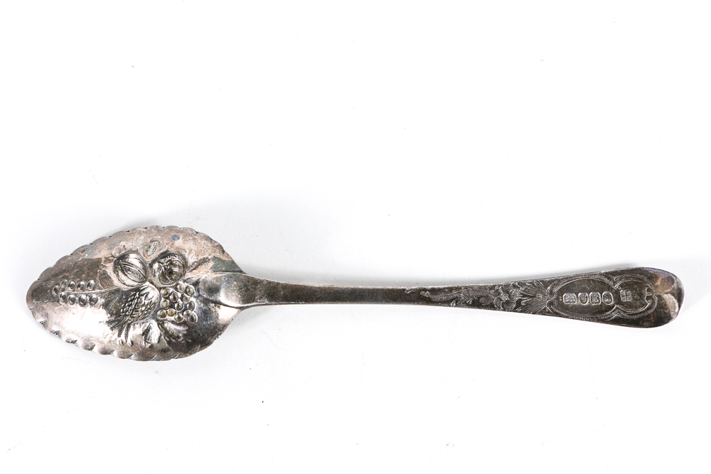 19th Century Sterling Silver Berry Spoons