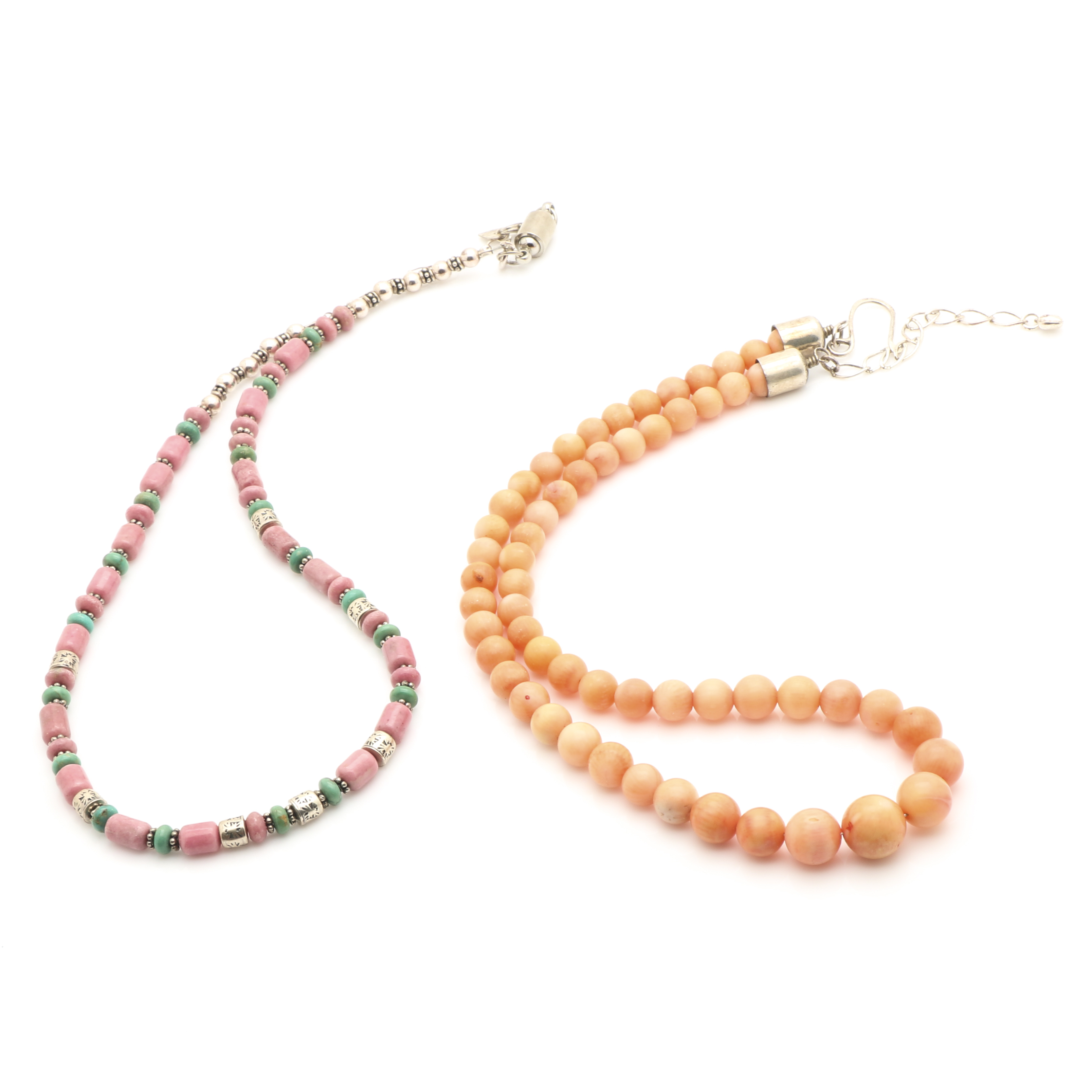 Sterling Silver and Stone Necklaces Featuring Desert Rose Trading