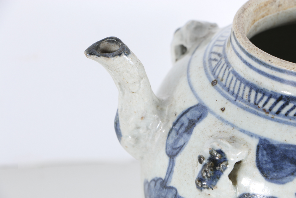 19th Century Canton Blue and White Water Jug