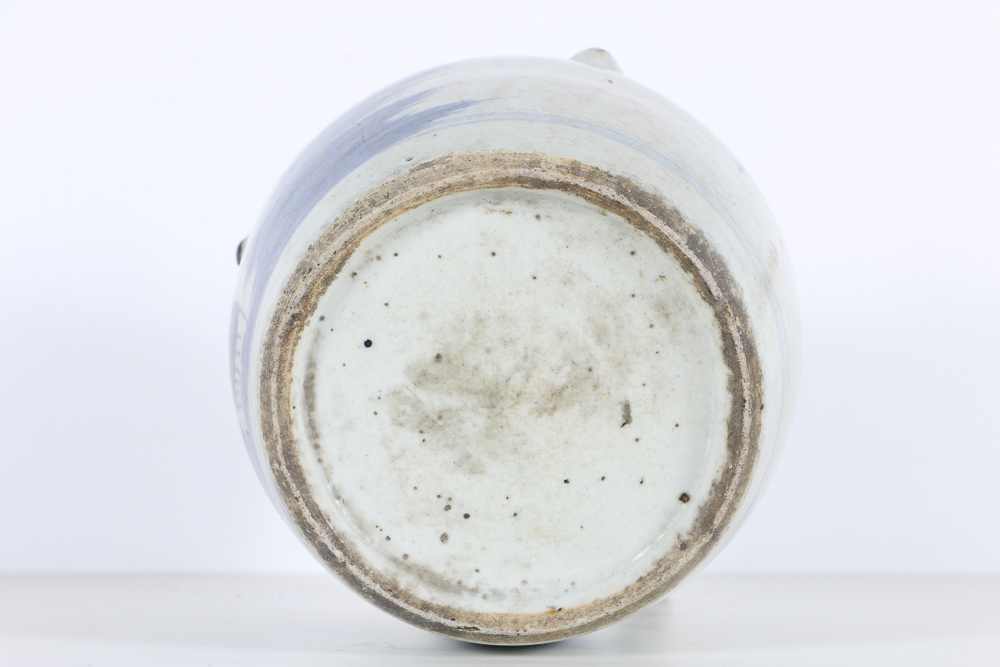 19th Century Canton Blue and White Water Jug