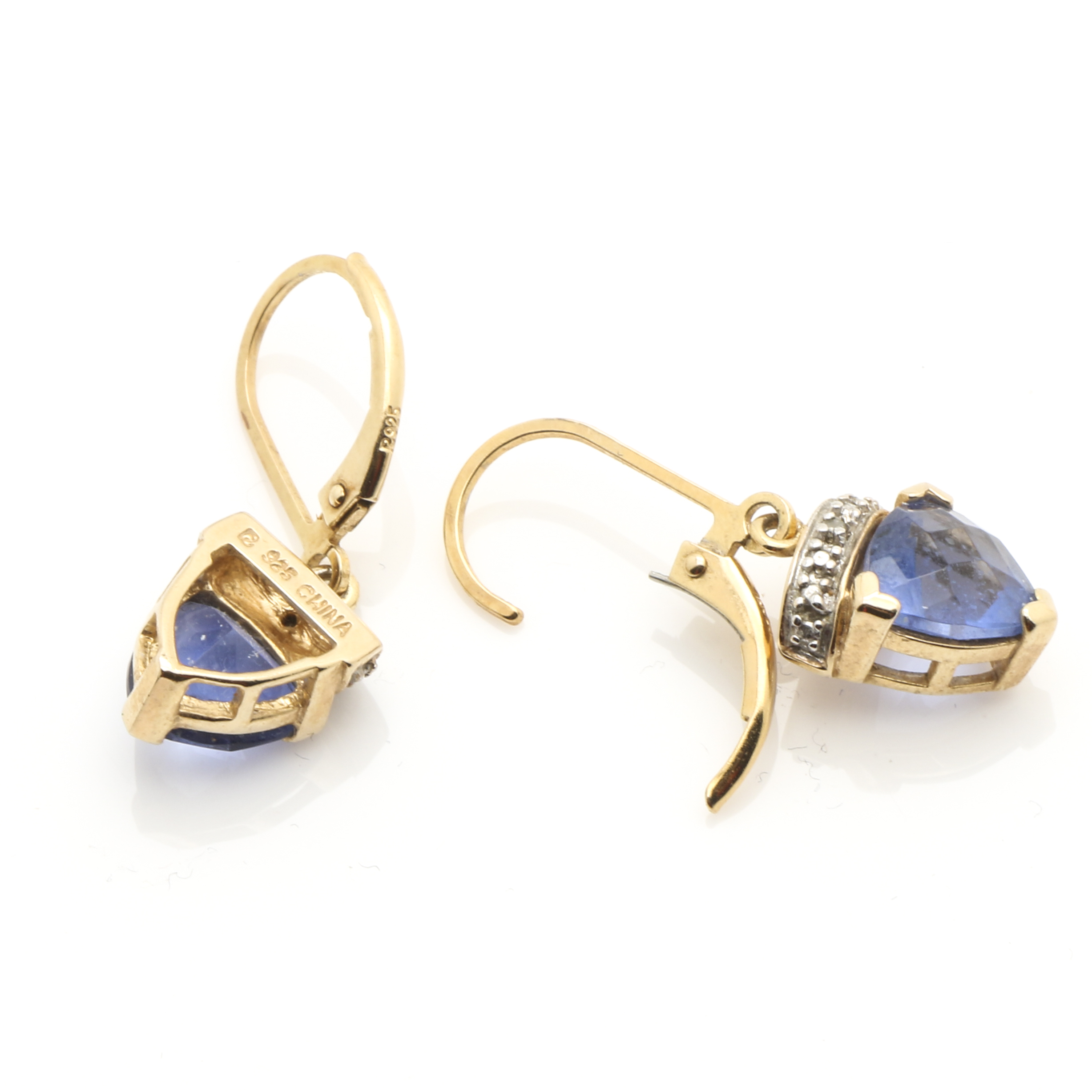 Gold Tone Sterling Silver Bracelet and Earrings Demi Parure