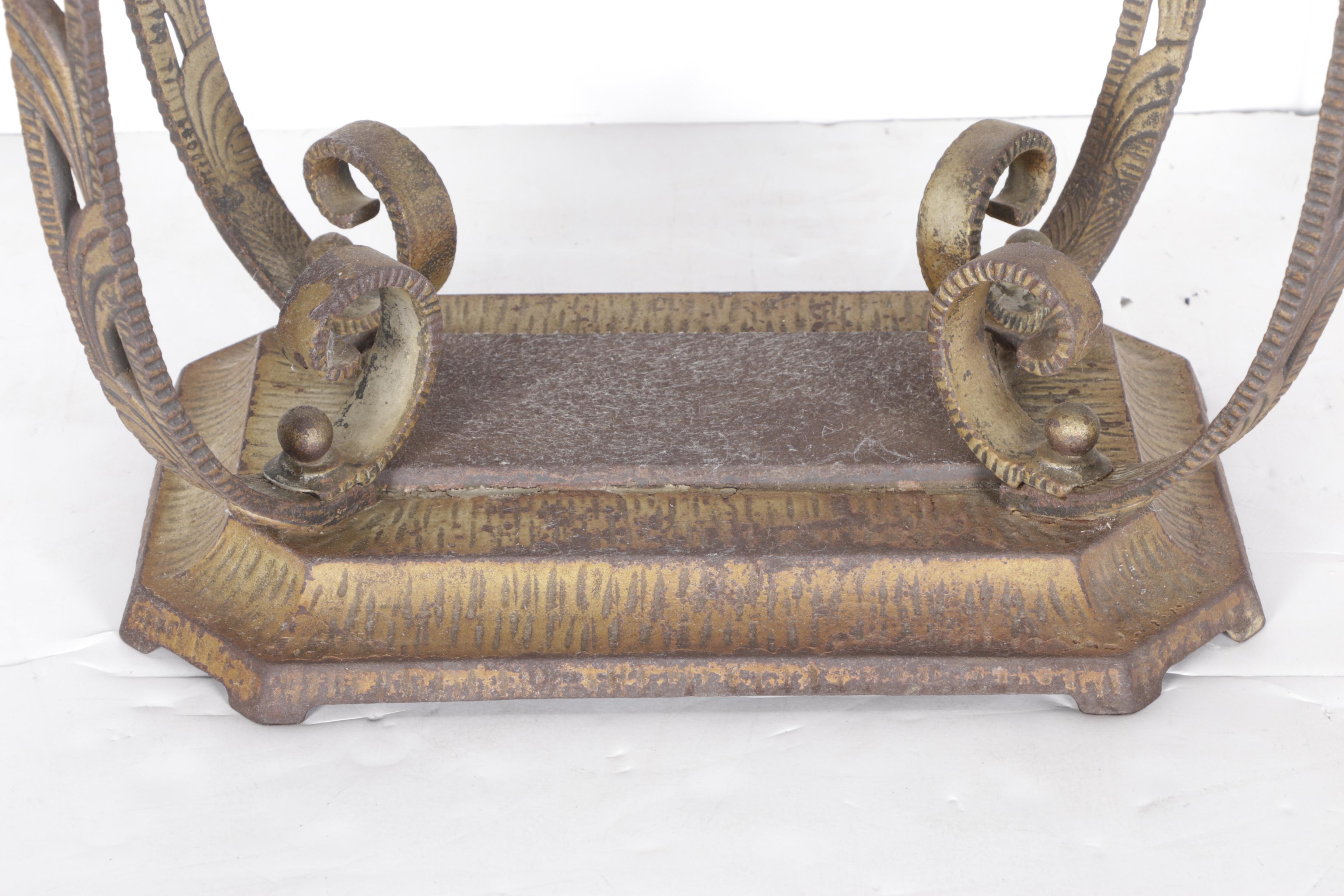 Vintage Art Deco Metal Side Table