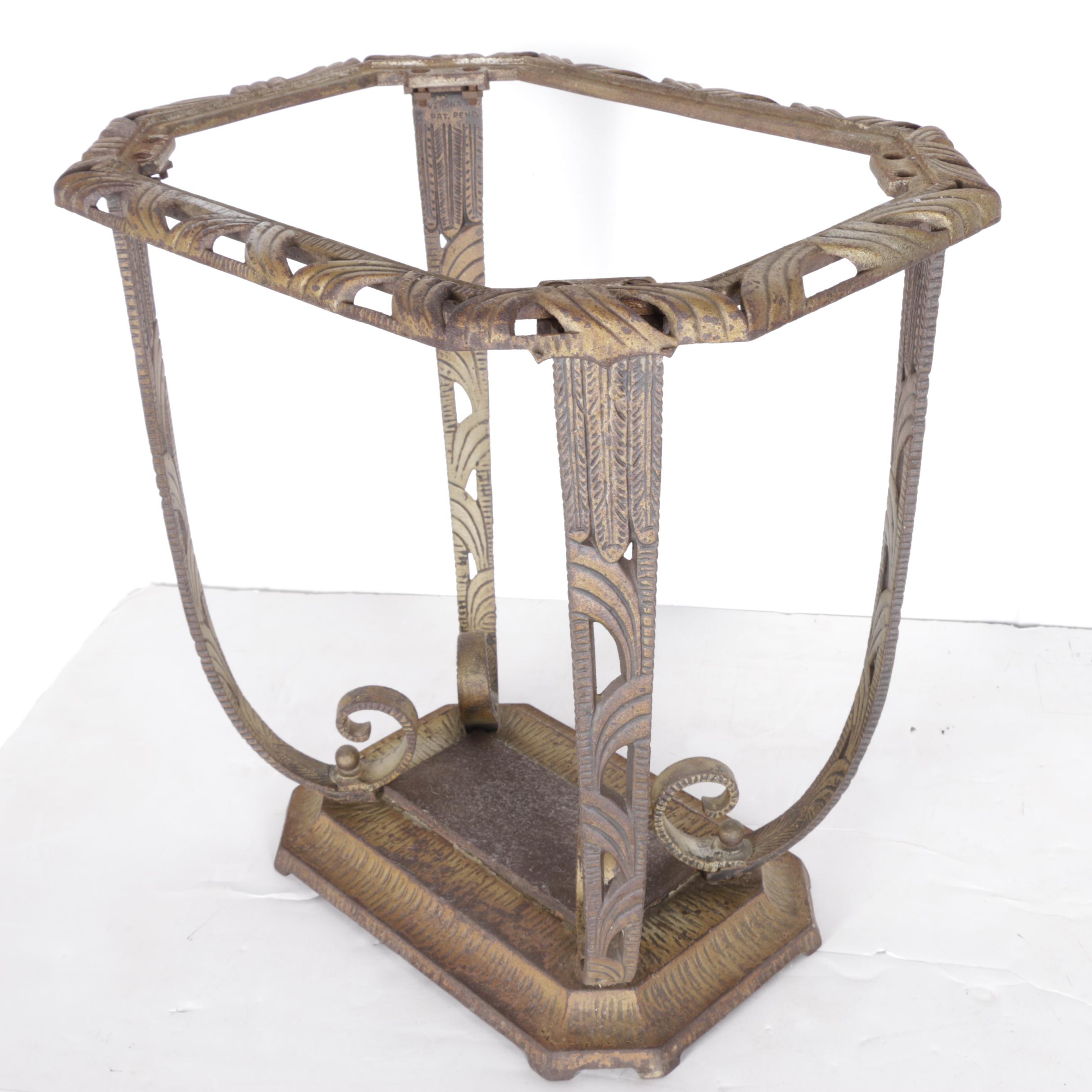 Vintage Art Deco Metal Side Table