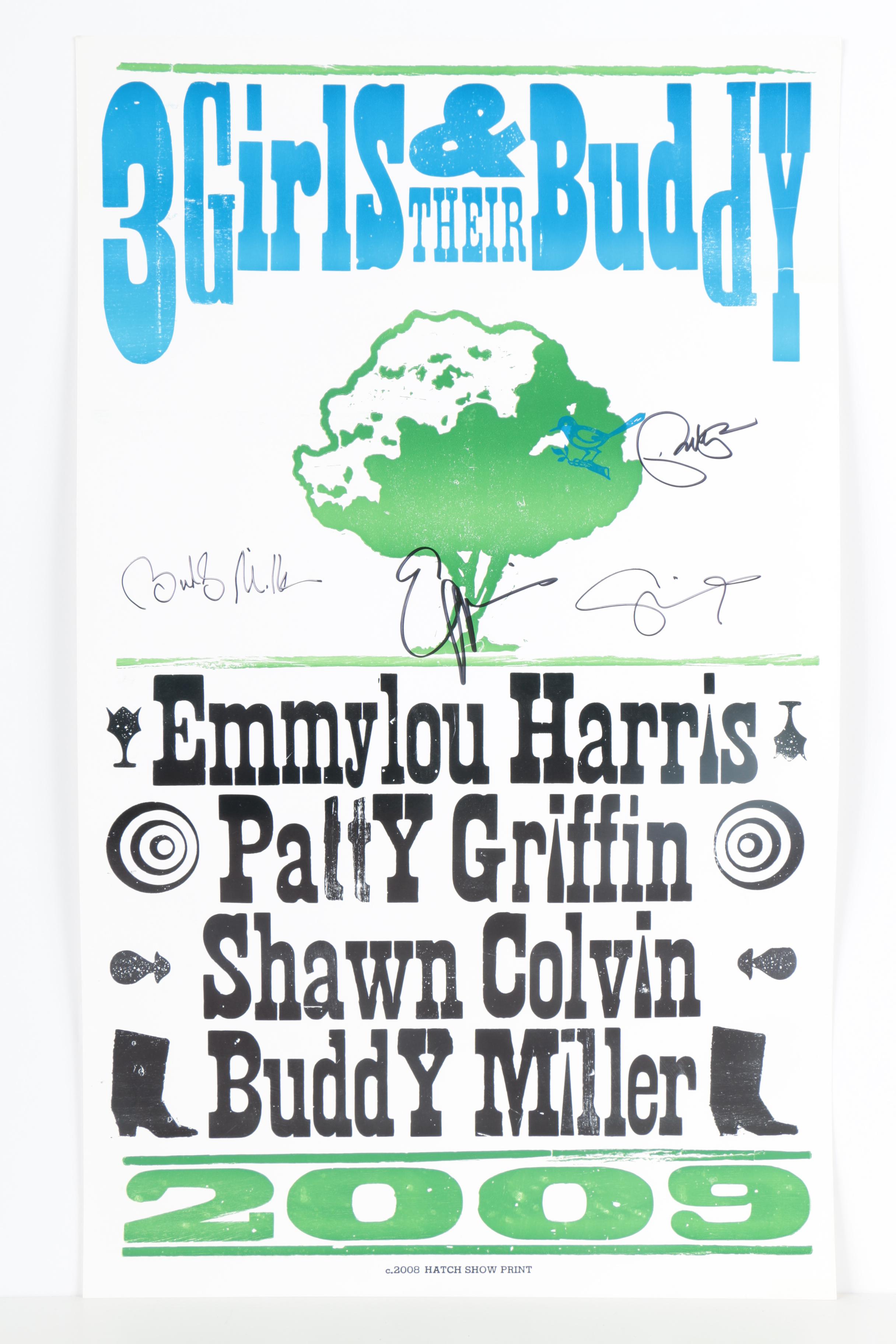 Autographed Concert Posters Including Rosanne Cash and Emmylou Harris