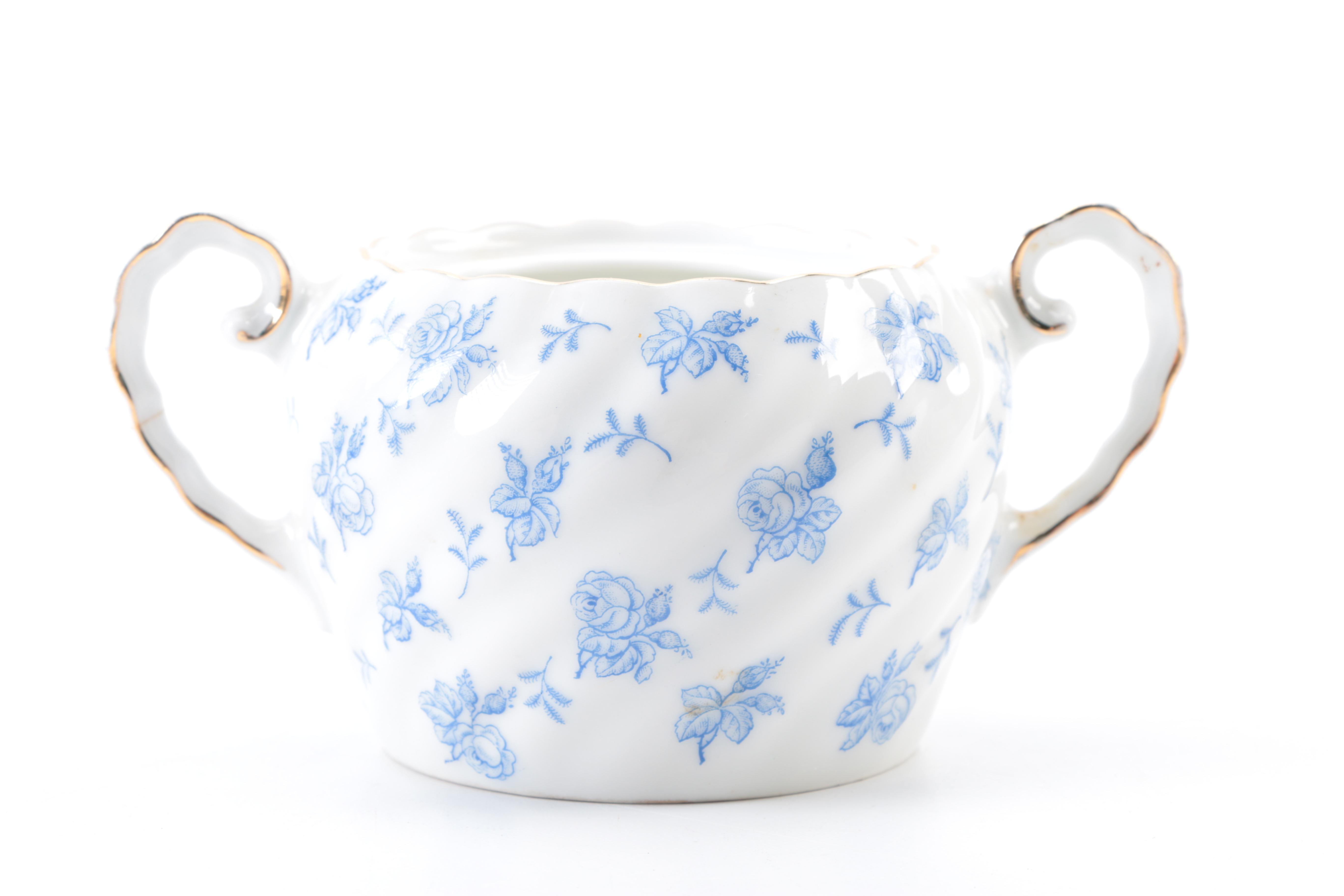 KPM (Krister Porcelain) "Cleo" Blue and White Floral Tea Set