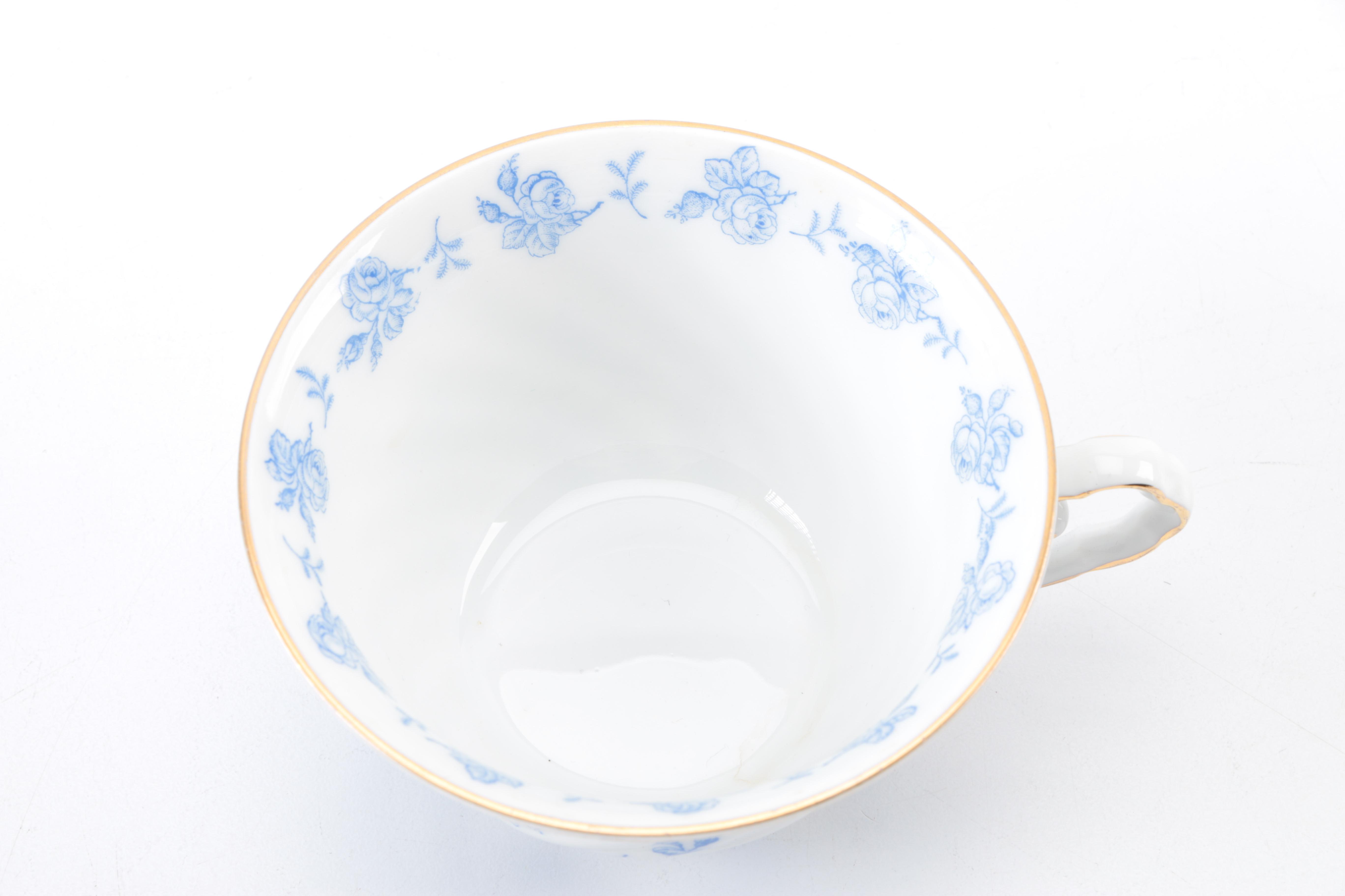 KPM (Krister Porcelain) "Cleo" Blue and White Floral Tea Set