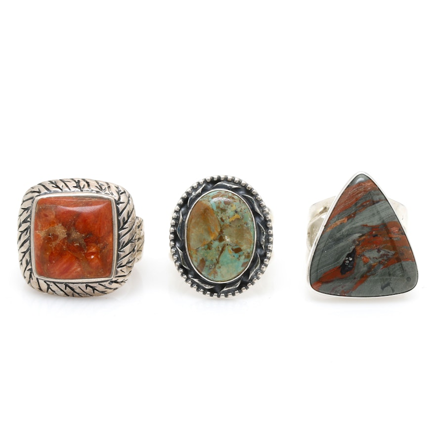 Sterling Silver and Gemstone Rings Including Jay King
