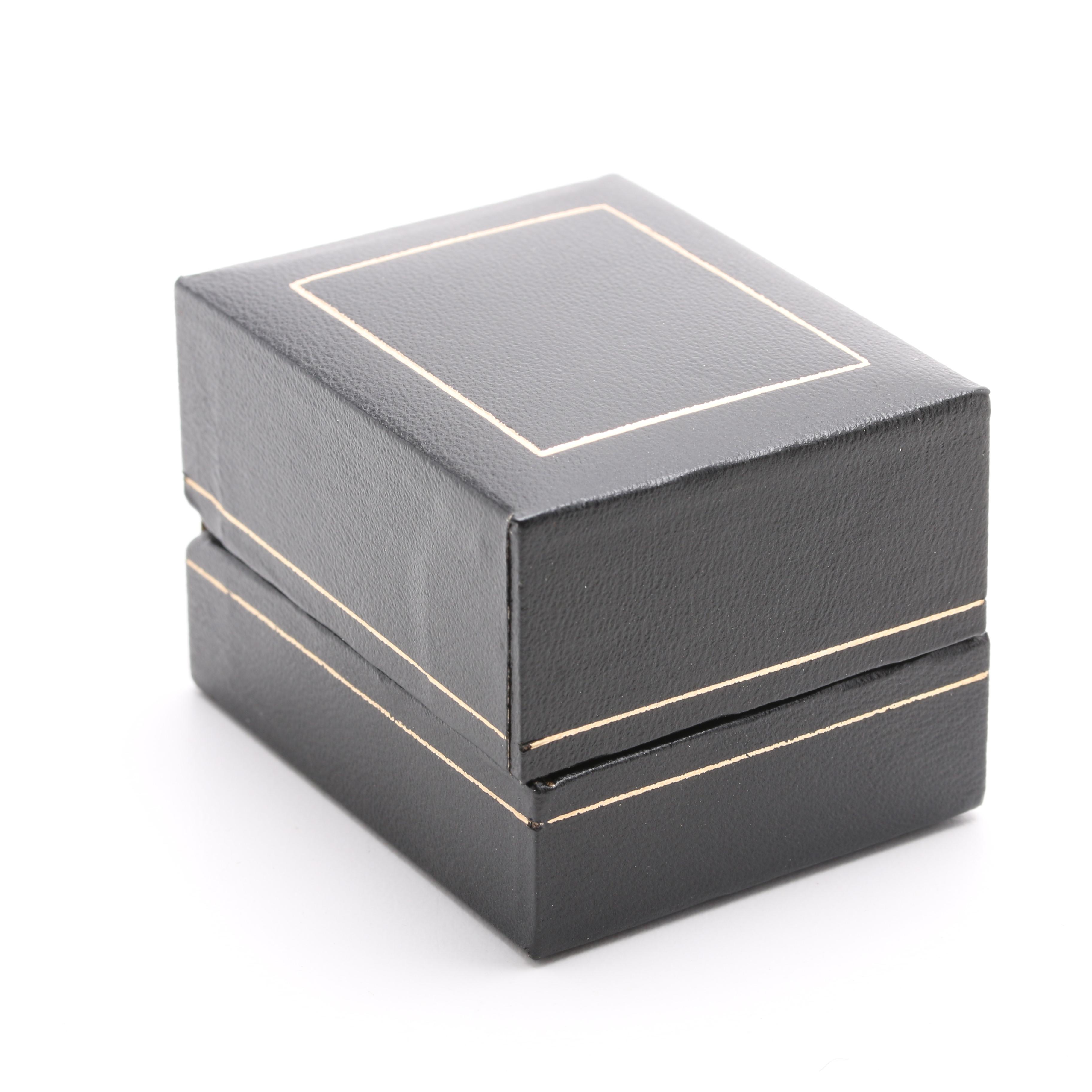 14K Yellow Gold Lattice Ring Studded with Diamonds