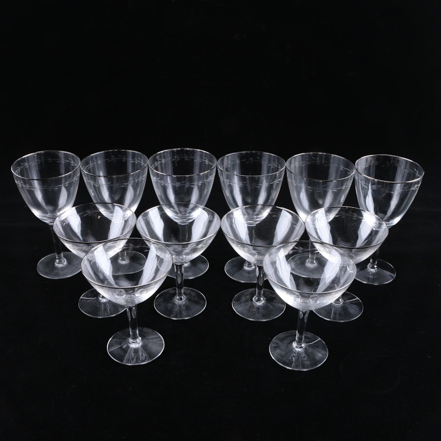 Etched Glass Stemware
